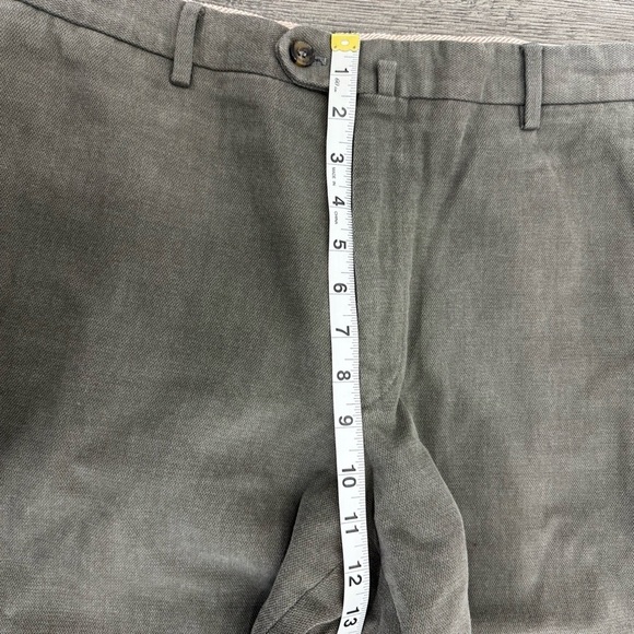 Vintage Loro Piana Luxury Mens Pants Size 34 X 30 Khaki Dark Grey Made in Italy - Picture 9 of 11